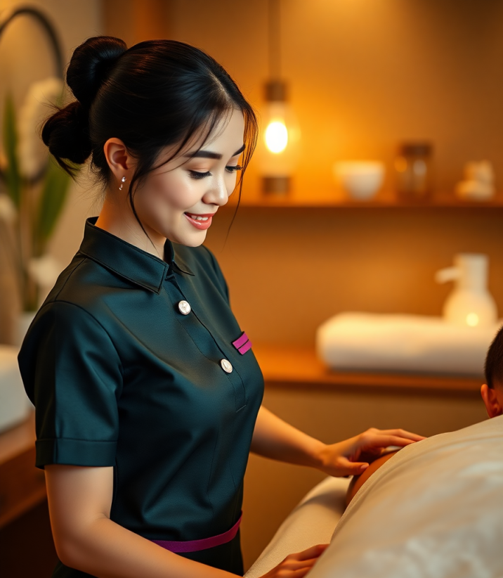 Certified therapists from SG Professional Massage posing in a calm and professional spa setting, showcasing their commitment to premium wellness services.